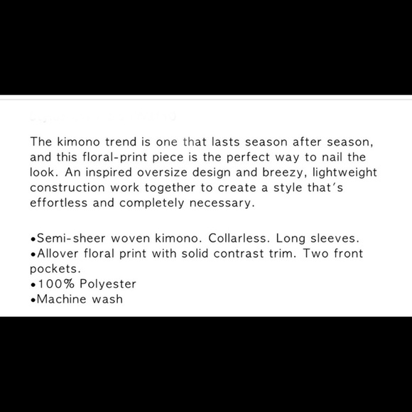 Guess Floral Kimono - Picture 5 of 5